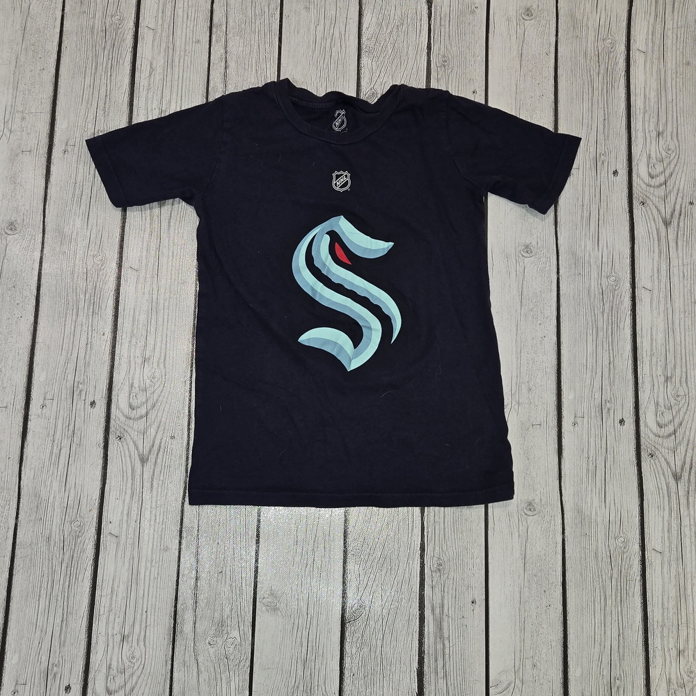 NHL Seattle Kraken Navy Logo Tee Boys Size Small